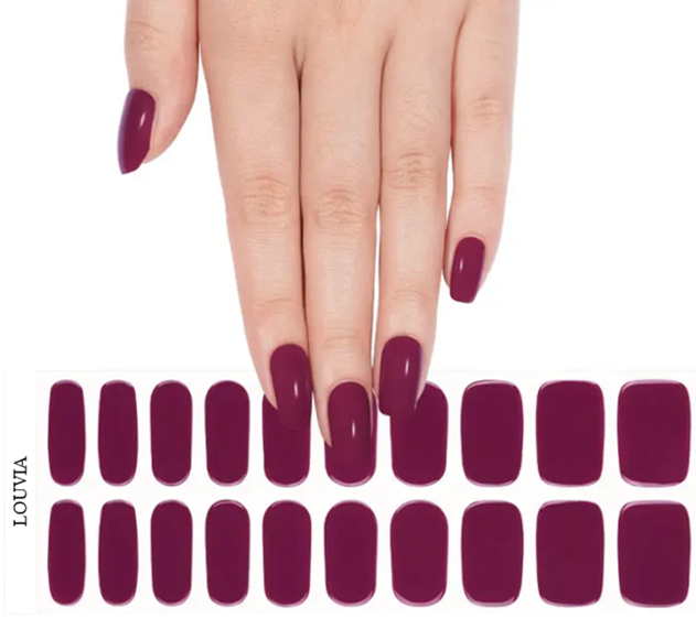 Louvia Gel Nagel stickers - diep paars