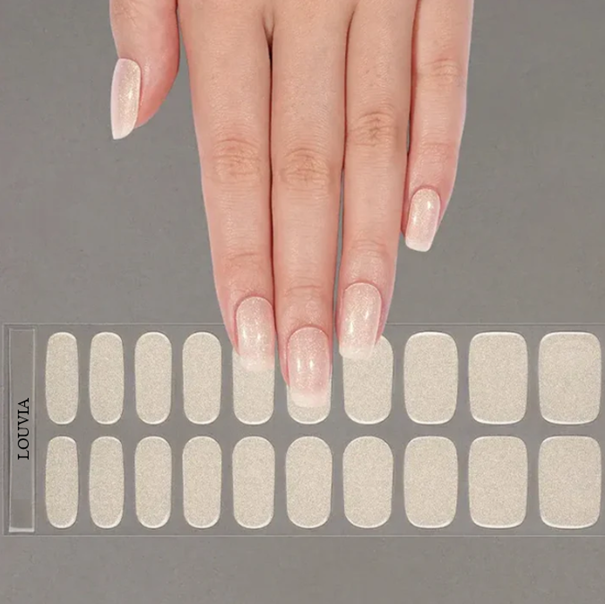 Louvia Gel Nagel stickers – Champagne Shimmer