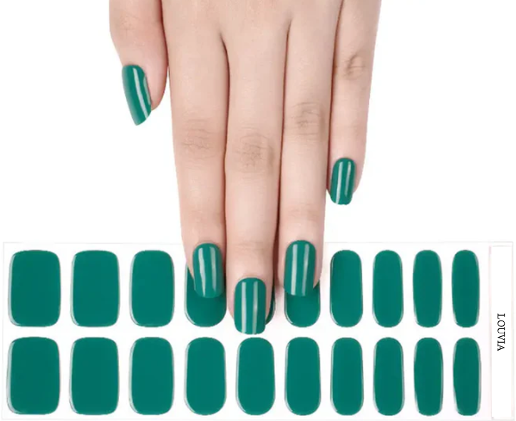Louvia Gel Nagelstickers – Emerald Green Luxe